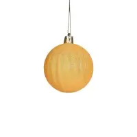 Ёлочные игрушки &laquo;Агнет&raquo;, шары новогодние, d=6 см, набор 12 шт., полосы, золотисто-оранжевый