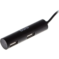 Разветвитель USB 2.0 Buro BU-HUB4-0.5R-U2.0 4порт. черный