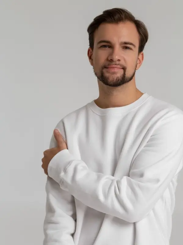 Свитшот унисекс King, белый, размер XS Свитшот унисекс King, белый, размер XS