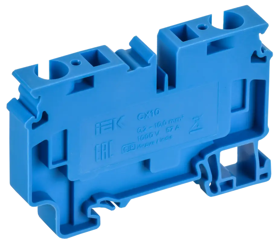 ARMAFIX Клемма пружинная CX10 BU 10мм2 проходная синяя IEK