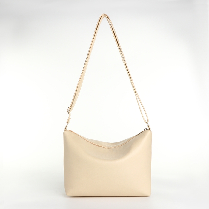 Кросс-боди на молнии, цвет бежевый Кросс-боди на молнии, цвет бежевый