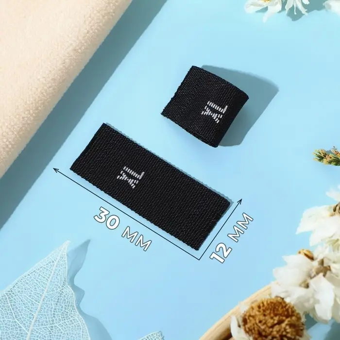 Размерники жаккардовые, XL, 12×30 мм, 100 шт., чёрные Размерники жаккардовые, XL, 12×30 мм, 100 шт., чёрные