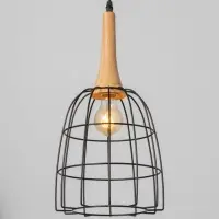 Светильник BayerLux &laquo;Чикаго&raquo;, 1&times;40 Вт, Е27, черный/коричневый, 24.5&times;24.5&times;44(144) см