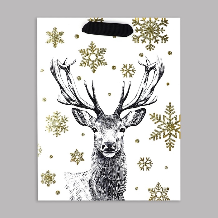 Пакет подарочный новогодний ламинированный «Новогодний лес», MS 23 x 18 х 10 см Пакет подарочный новогодний ламинированный «Новогодний лес», MS 23 x 18 х 10 см