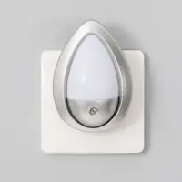 Ночник RISALUX &laquo;Светлячок&raquo; с датчиком освещения, 3 LEDх1 Вт, 10 см, 220 В, серебряный