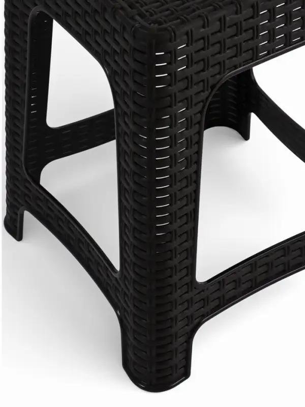 Табурет квадратный Rattan, 36.3&times;36.3&times;44.8 см, пластиковый, цвет горький шоколад