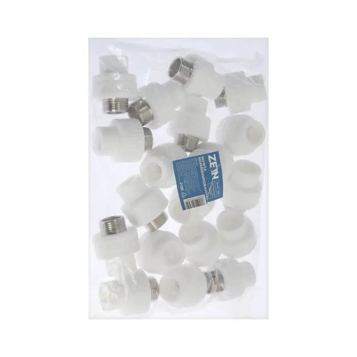 Муфта комбинированная ZEIN, полипропиленовая, наружная резьба, d=20 мм х 3/4"