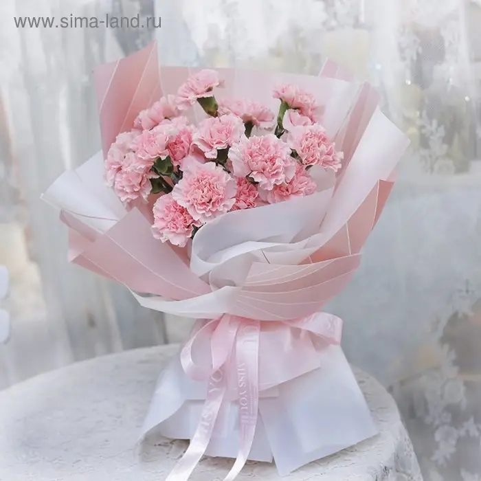 Пленка для цветов, розовый "Линии" 57×57 см