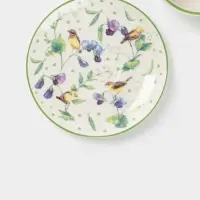 Сервиз чайный Доляна &laquo;Зелёный сад&raquo;, 12 предметов: 6 чашек 220 мл, 6 блюдец d=13 см, фарфор