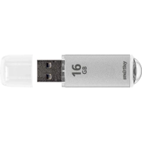 Флеш-память Smartbuy V-Cut, 16Gb, USB 2.0, сереб, SB16GBVC-S