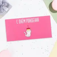 Конверт для денег «С Днём Рождения!», 16×8 см