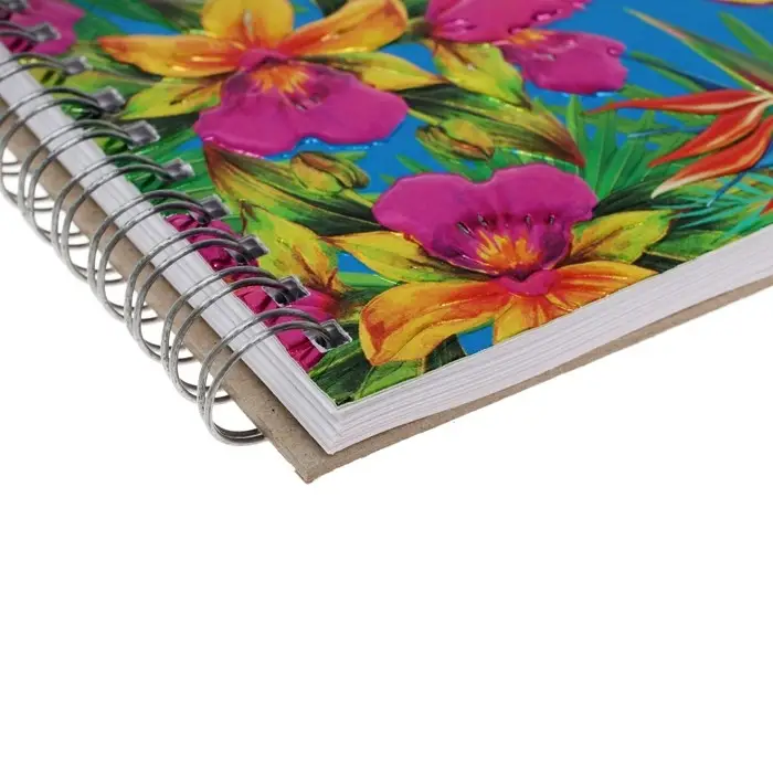 Скетчбук Calligrata для работы маркерами А5, 50 листов, "Джунгли", металлизированный картон с объёмным рисунком, блок 90 г/м2