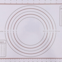 Коврик для выпечки и раскатки теста с разметкой, армированный, силикон, 42×29,5 см, белый