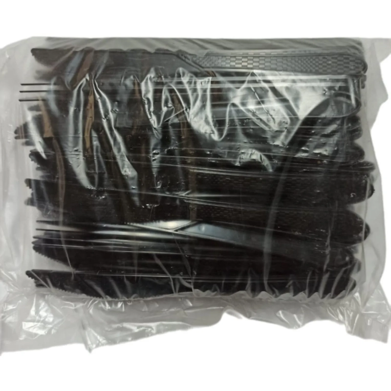 Нож одноразовый черный ЛЮКС 17см 3000 шт/кор