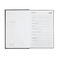 Ежедневник датир 2026г А5 168л б/вин, Черный Ежедневник датир 2026г А5 168л б/вин, Черный