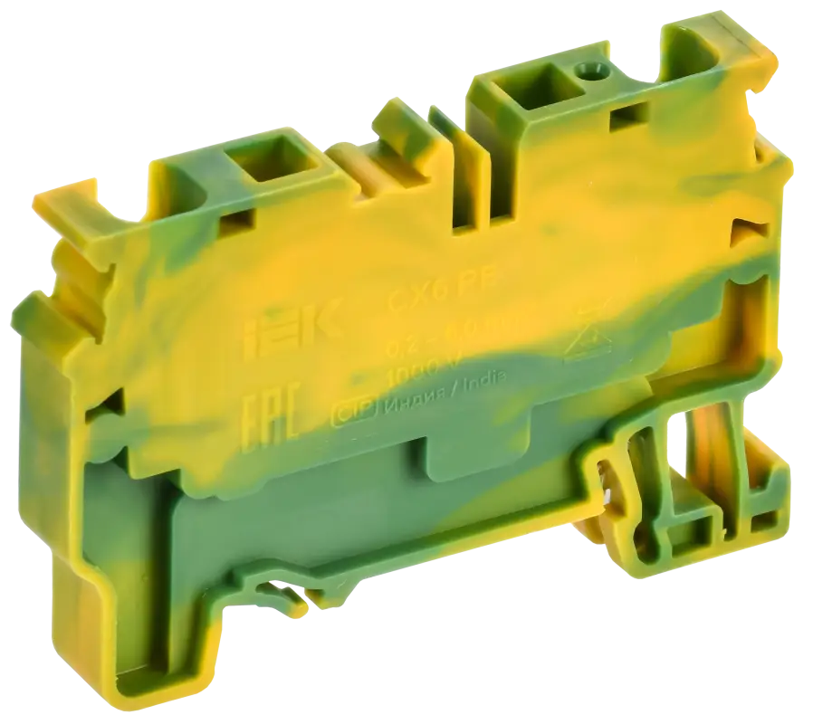 ARMAFIX Клемма пружинная CX6 PE 6мм2 проходная заземляющая IEK