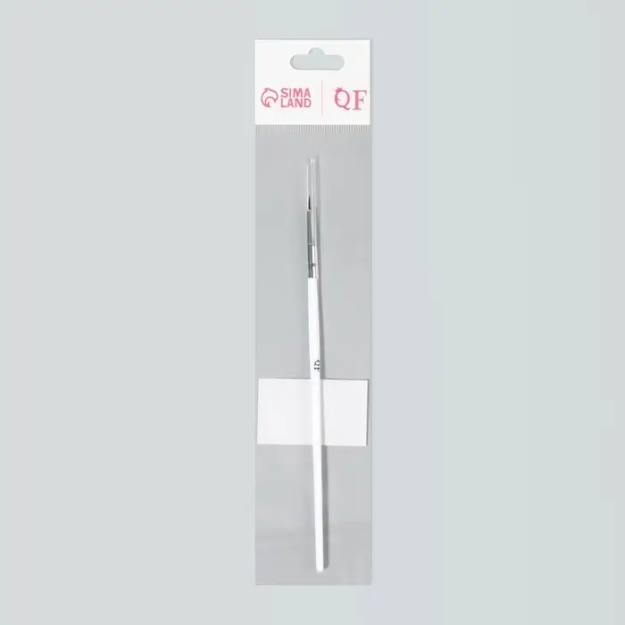 Кисть для дизайна ногтей, тонкая, 16.5 см, d=2×6 мм, белая Кисть для дизайна ногтей, тонкая, 16.5 см, d=2×6 мм, белая