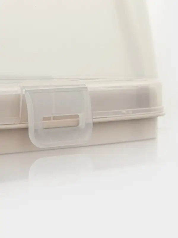 Тортовница с крышкой Альтернатива, 28.5&times;28.5&times;17.5 см, пластик, бежевая