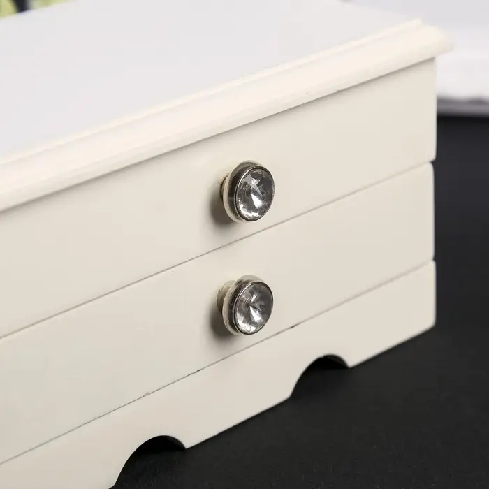 Шкатулка для украшений &laquo;Комод с ящиком&raquo;, дерево, белая, 9&times;10&times;16 см