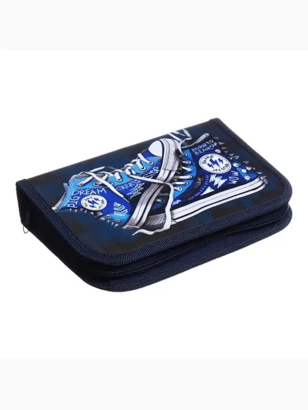 Пенал школьный, 1 секция, 14&times;21&times;4 см &laquo;Кеды&raquo;