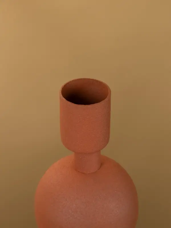 Подсвечник на 1 свечу текстурный  Подсвечник на 1 свечу текстурный "Терракотовый" с 3 сферами 10х10х25 см