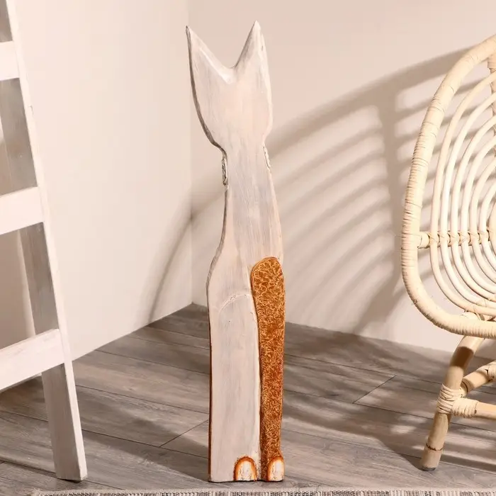 Сувенир дерево "Кошка в ошейнике с сердечком" 80 см