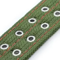 Ошейник, 80&times;4.9 см, ОШ 64-74 см, четырёхслойный, с вертлюгом, полиэстер, зелёный
