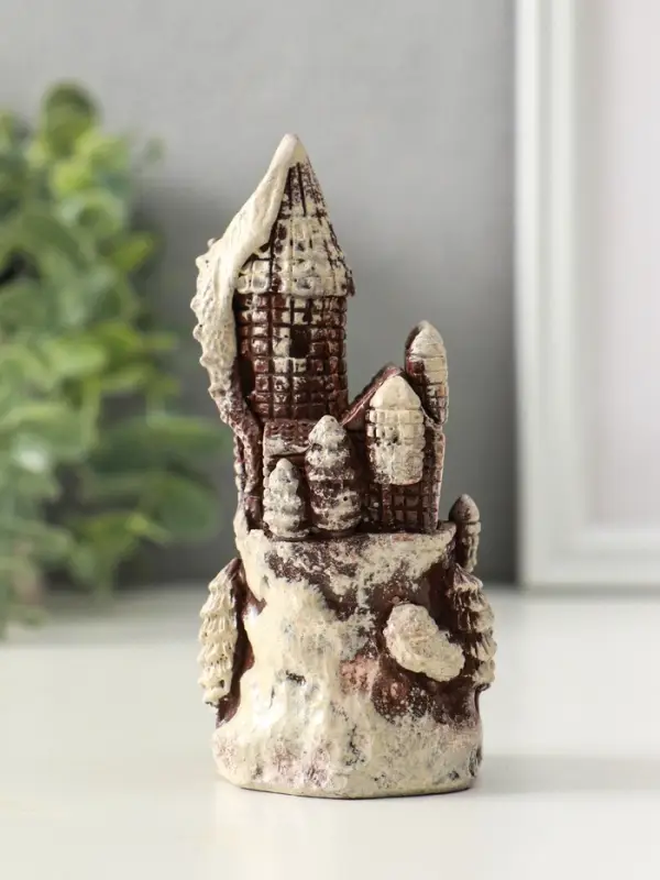 Фигура Фигура "Замок" размер 12х6 см, гипс, цвет коричневый