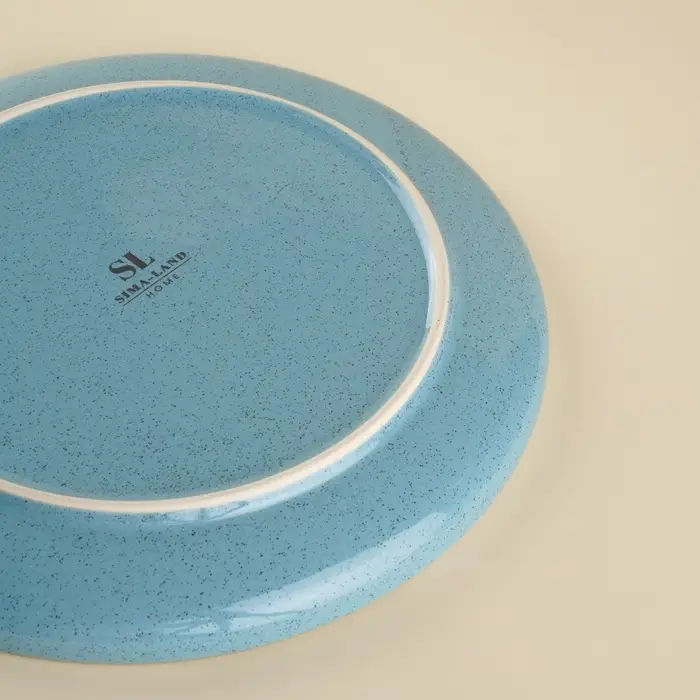 Тарелки SL Home &laquo;Аззура&raquo;, d=25.5 см, набор 2 шт., фарфор, бирюзовые