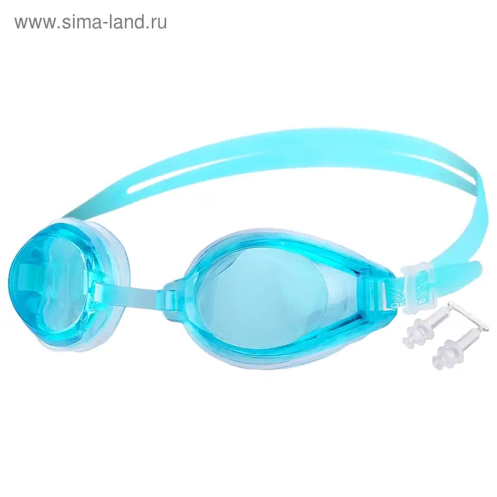 Очки для плавания ONLYTOP, беруши, цвета МИКС