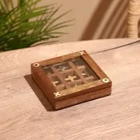 Игра настольная &laquo;Крестики-нолики&raquo;, 13&times;13 см, манговое дерево, латунь