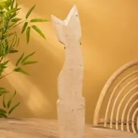 Сувенир &laquo;Кошка&raquo;, белая, 60&times;12&times;6 см, дерево, МИКС