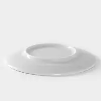 Блюдце Добрушский завод &laquo;Бельё&raquo;, d=12.5 см, фарфор, белое