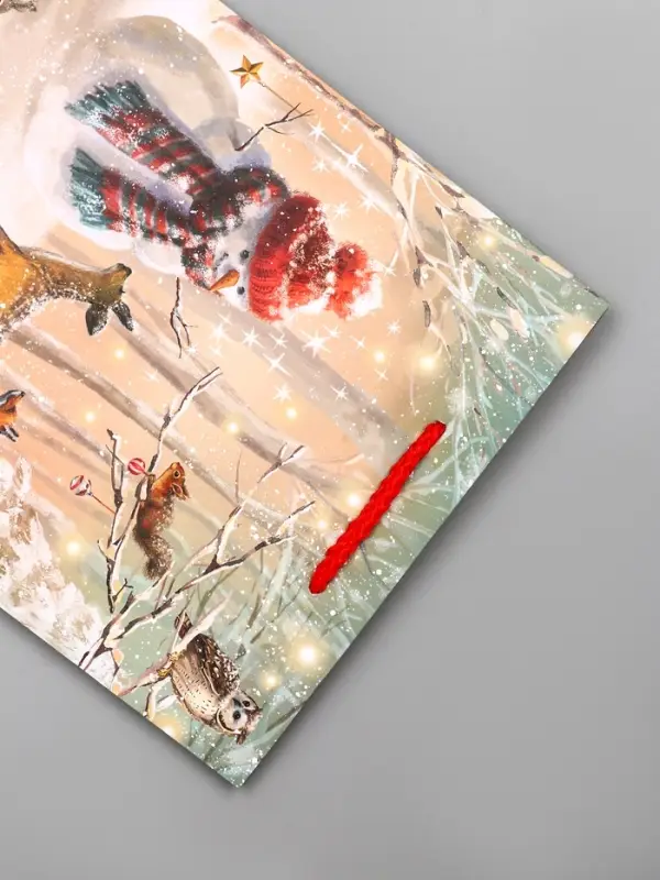 Пакет подарочный новогодний ламинированный, «Встреча друзей » , 18×10×22.3 см Пакет подарочный новогодний ламинированный, «Встреча друзей » , 18×10×22.3 см