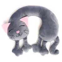 Мягкая игрушка-подушка &laquo;Кошка&raquo;, цвет серый