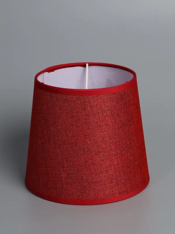 Абажур BayerLux &laquo;Кантри. Рогожка&raquo;, E27 или E14, бордовый, 18&times;18&times;15.5 см