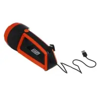 Фонарь прожектор тм ЕРМАК, LED + COB, 6 режимов, 2400мАч, USB кабель, 9х9х20см, пластик