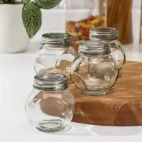 Набор банок стеклянных для сыпучих продуктов «Классика», 200 мл, 4 шт Набор банок стеклянных для сыпучих продуктов «Классика», 200 мл, 4 шт