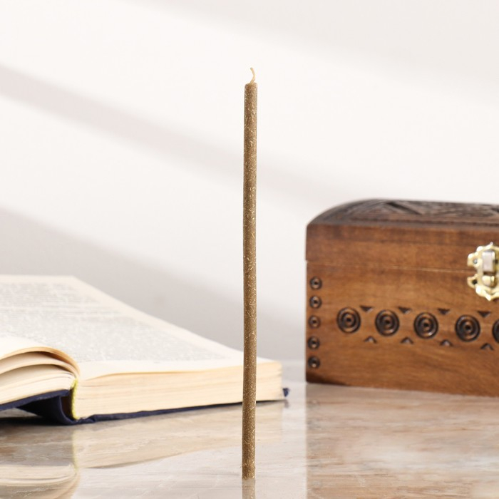 Свеча магическая медовая с полынью и зверобоем от зависти и сплетен «Молвинец», 12 штук Свеча магическая медовая с полынью и зверобоем от зависти и сплетен «Молвинец», 12 штук