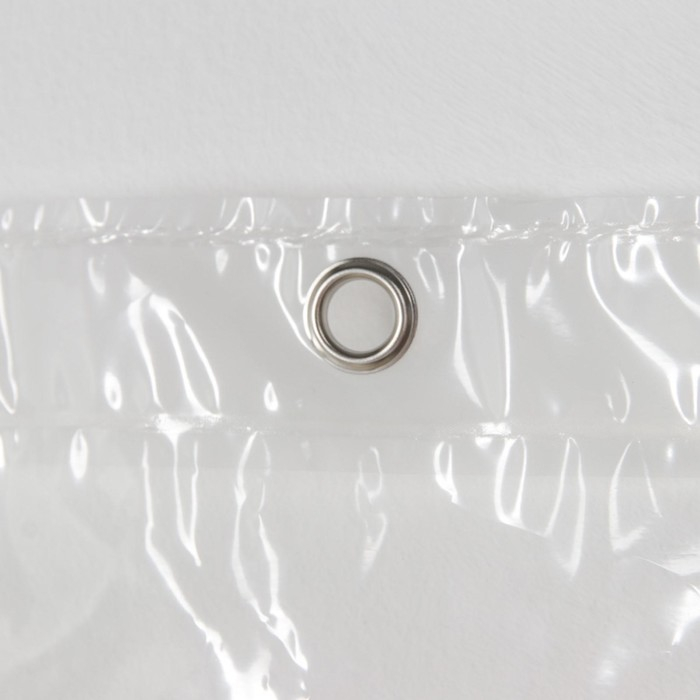 Штора для ванной комнаты SAVANNA «Лёд», с люверсами, 180×180 см, PEVA, прозрачная Штора для ванной комнаты SAVANNA «Лёд», с люверсами, 180×180 см, PEVA, прозрачная