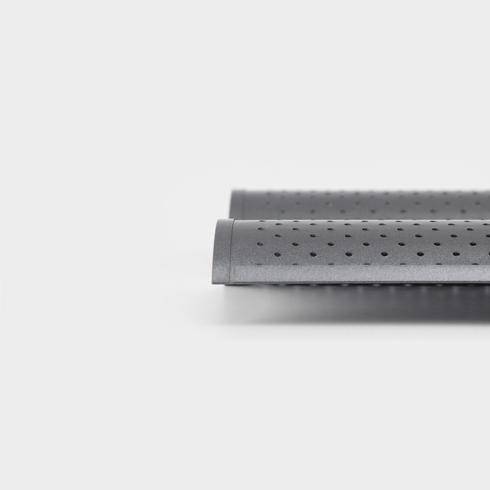 Форма для выпечки перфорированная Доляна «Хлеб. Багет», 38×16,5×2,5 см, антипригарное покрытие Форма для выпечки перфорированная Доляна «Хлеб. Багет», 38×16,5×2,5 см, антипригарное покрытие