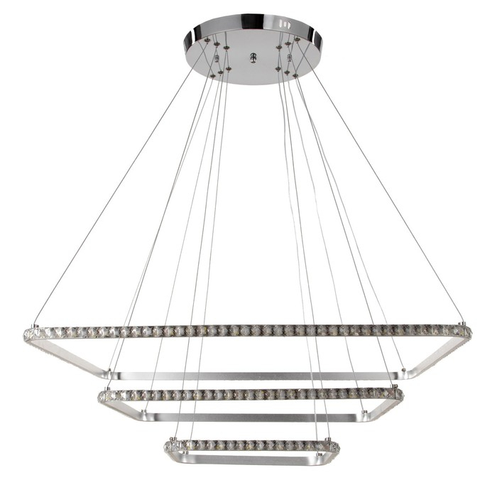 Люстра BayerLux 59913/3 LED 114Вт 4000К серебро 71х71х2-82 см Люстра BayerLux 59913/3 LED 114Вт 4000К серебро 71х71х2-82 см