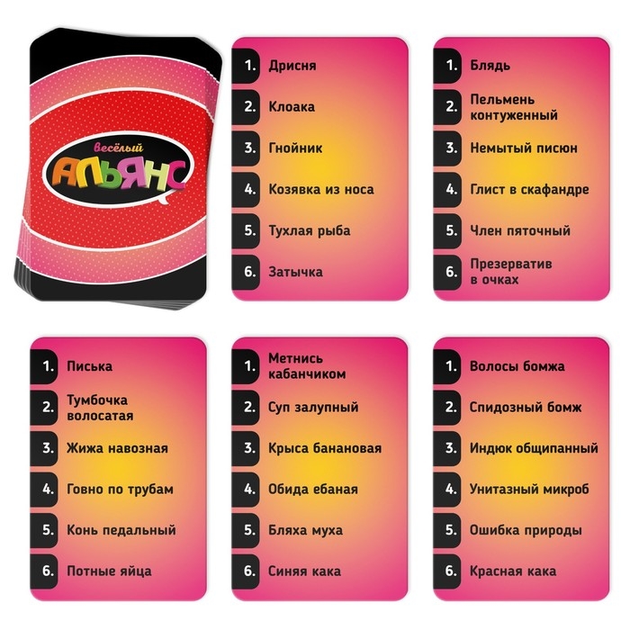 Настольная игра на объяснение слов «Весёлый альянс», 135 карт, игровое поле, песочные часы, 6 фишек, 18+ Настольная игра на объяснение слов «Весёлый альянс», 135 карт, игровое поле, песочные часы, 6 фишек, 18+