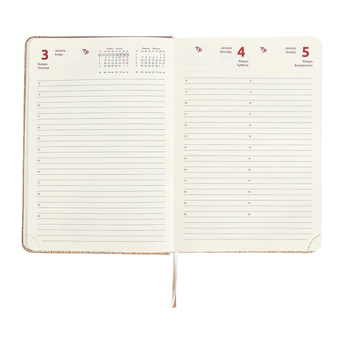 Ежедневник датированный 2025 A5 168 листов, deVENTE.Barbara, твердая обложка кожзам с поролоном, хлястик, перфорация, ляссе, блок 70, бежевый Ежедневник датированный 2025 A5 168 листов, deVENTE.Barbara, твердая обложка кожзам с поролоном, хлястик, перфорация, ляссе, блок 70, бежевый