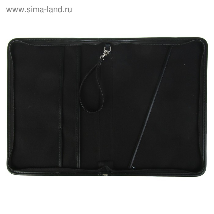 Пaпка деловая, искусственная кожа, для бумаг, 360 х 260 х 30 мм, 6Л331 Пaпка деловая, искусственная кожа, для бумаг, 360 х 260 х 30 мм, 6Л331 "Лайт", ручка-петля, чёрная
