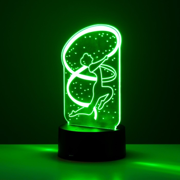 Светильник сенсорный  Светильник сенсорный "Гимнастка" LED 7 цветов USB/от батареек черный