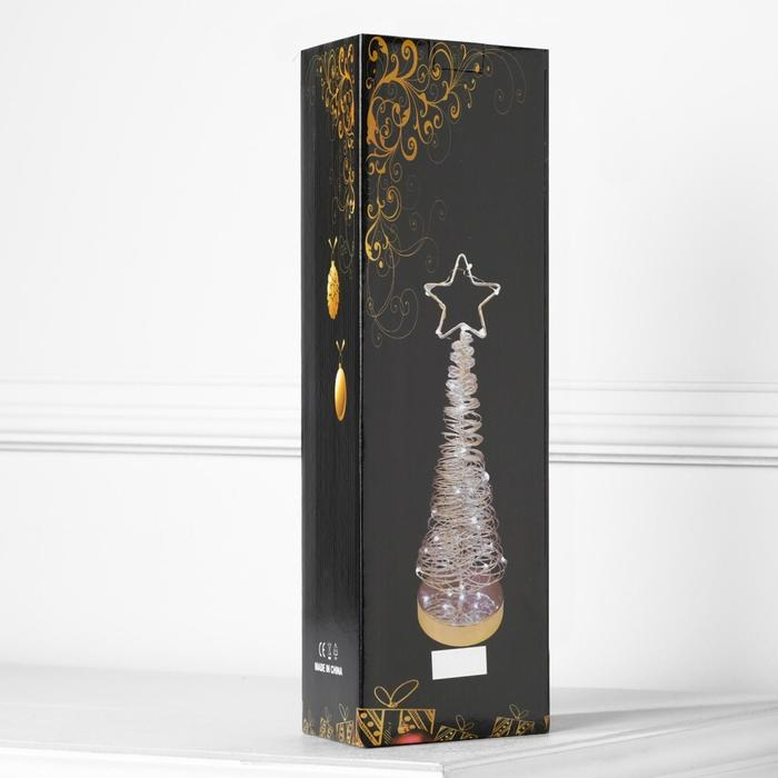 Светодиодная фигура «Ёлка плетёная» 8 × 30 × 8 см, металл, батарейки АААх3 (не в комплекте), свечение белое Светодиодная фигура «Ёлка плетёная» 8 × 30 × 8 см, металл, батарейки АААх3 (не в комплекте), свечение белое