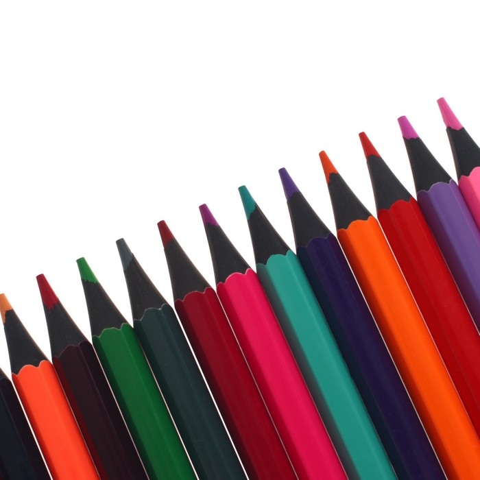 Карандаши 48 цветов в тубусе, корпус шестигранный (пластиковые) черное основание Карандаши 48 цветов в тубусе, корпус шестигранный (пластиковые) черное основание