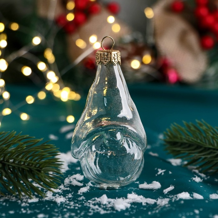 Ёлочная игрушка Ёлочная игрушка "Гномик" 8,5 см, прозрачный