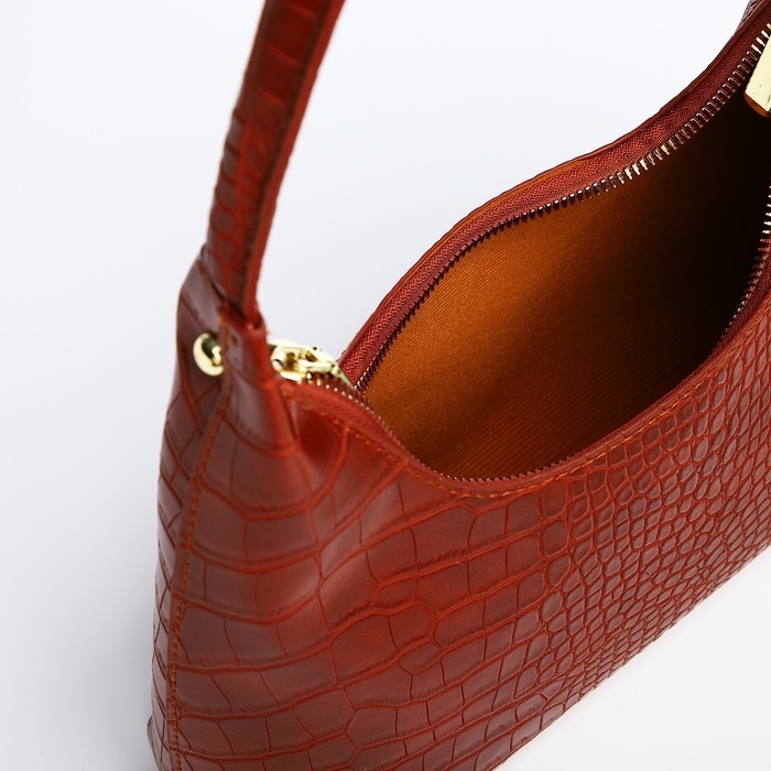 Сумка-багет на молнии, цвет бордовый Сумка-багет на молнии, цвет бордовый